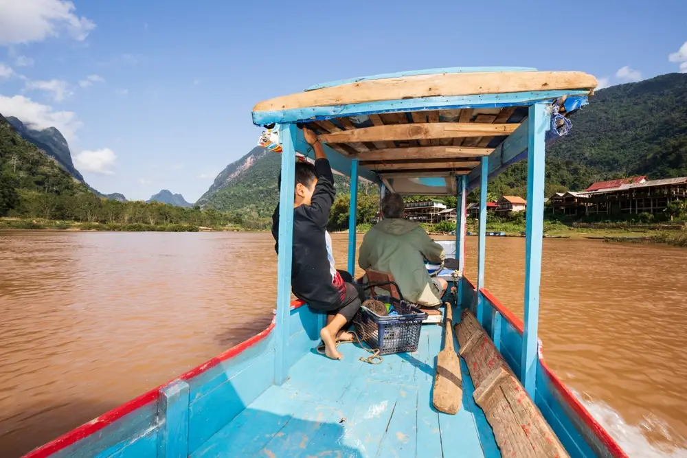 Boat,Trip,On,The,Nam,Ou,River,Looking,North,At