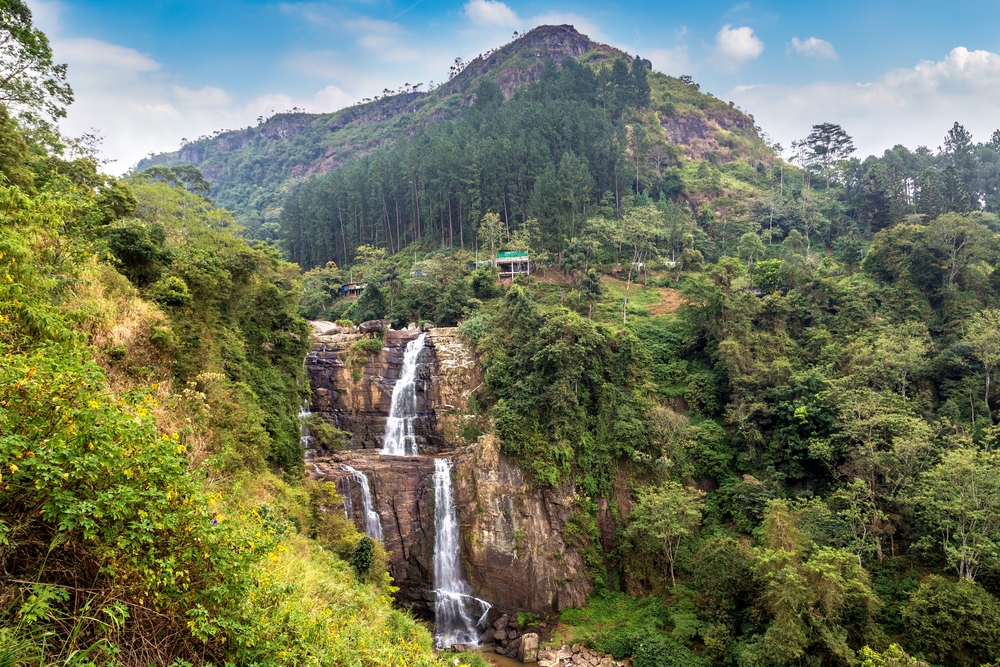 Ramboda,Waterfall,In,A,Summer,Day,In,Sri,Lanka