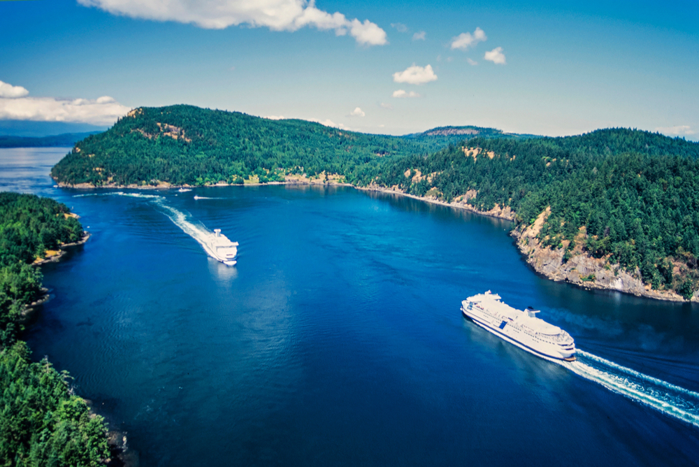 An,Aerial,Image,Of,Active,Pass,,Gulf,Islands,,British,Columbia,