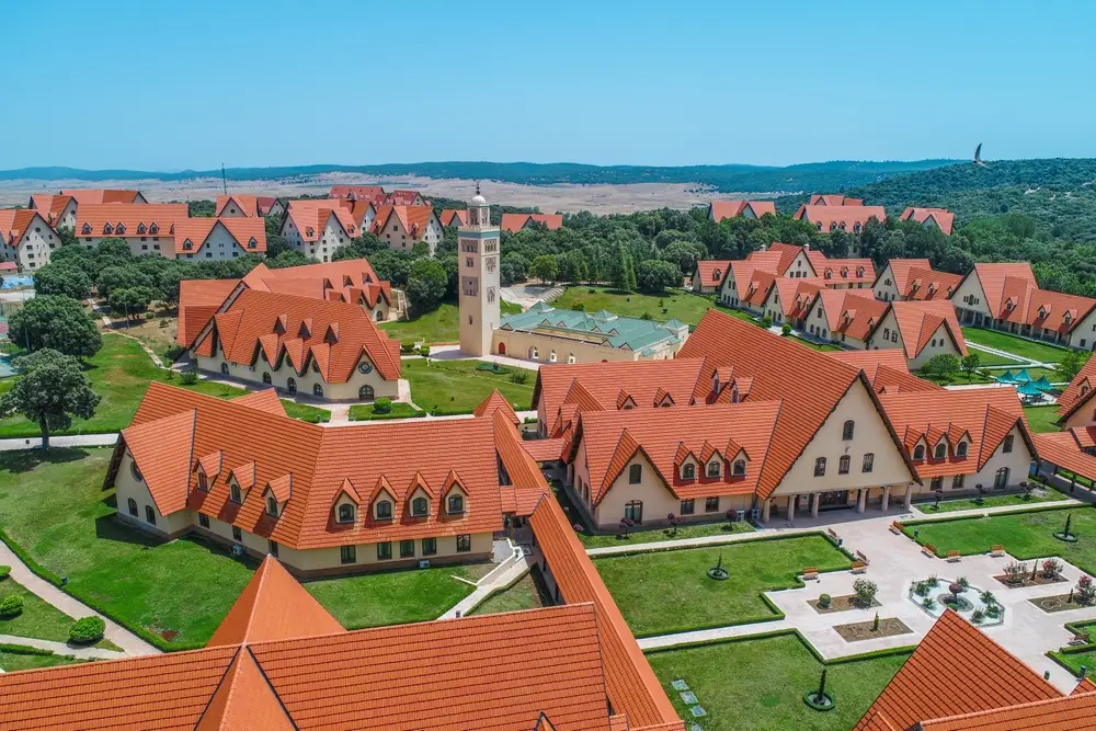Drone,Photo,Shot,Of,Ifrane,City,,Little,Town,In,Morocco,