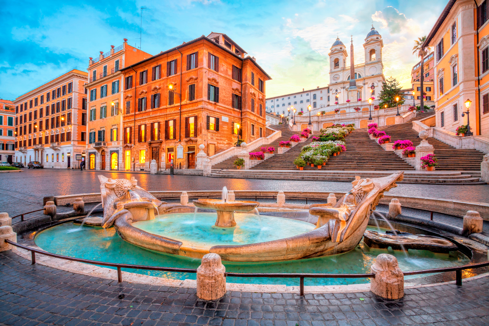 Piazza,Di,Spagna,In,Rome,,Italy.,Spanish,Steps,In,Rome,