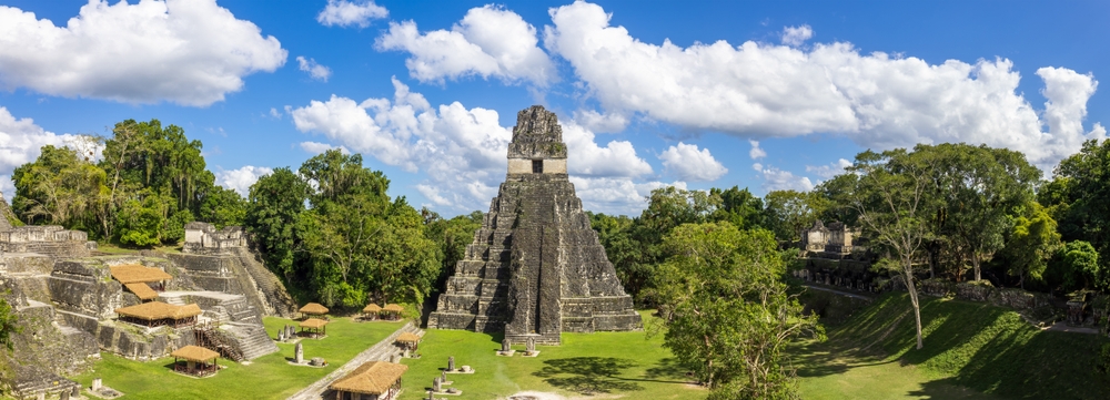 Ancient,Mayan,Tikal,Pyramids,In,Guatemala,,A,Major,Tourist,Attraction.